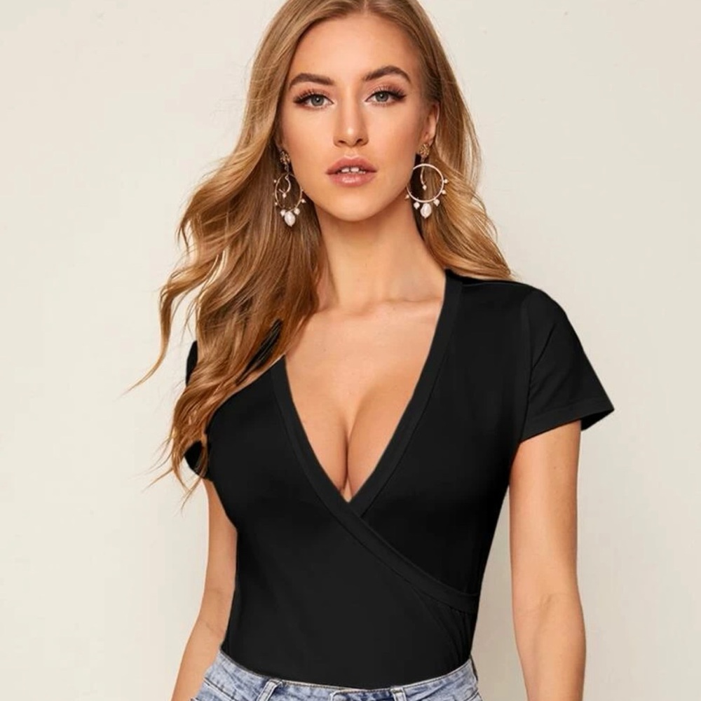 Plunging Slim Fit Top